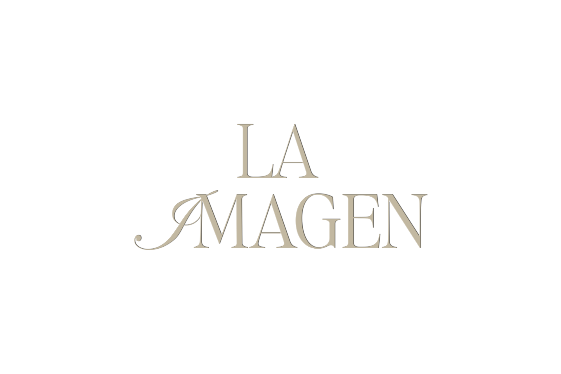 Logotipo con texto “LA” y “MARCA” en tipografía elegante, sobre fondo transparente.